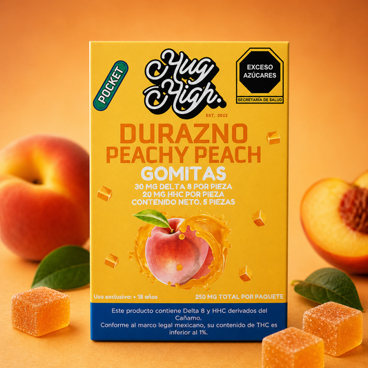 DURAZNO PEACHY PEACH | GOMITAS CON 50 MG C/U | HUG HIGH
