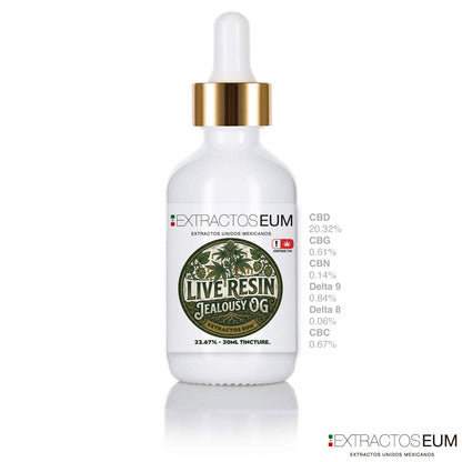 Tintura Live Resin Jealousy OG (30ml) | 22.67% 6,000mg Cannabinoides Totales | EXTRACTOS EUM™
